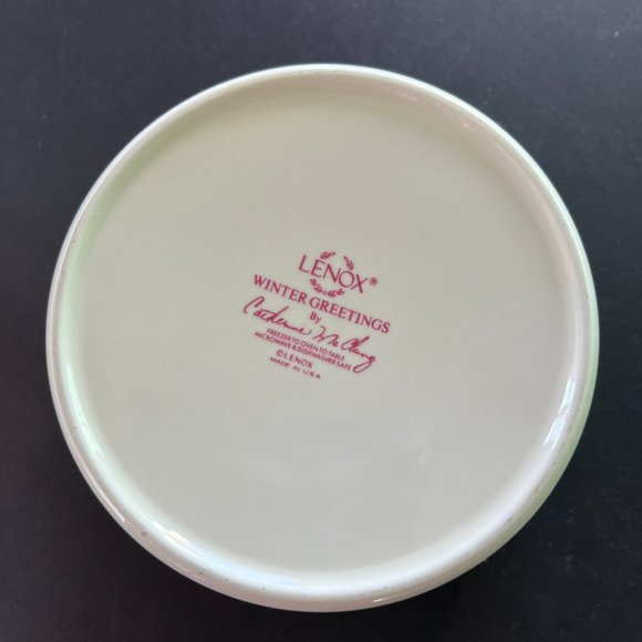 LENOX "Winter Greetings" Round Bowl EUC - Picture 5 of 9